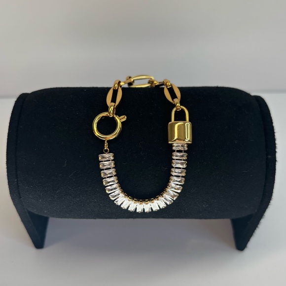 Gold-plated contrast bracelet - Picture 1 of 8